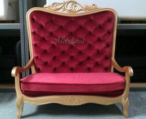 Kursi Sofa Mewah Queen Gold