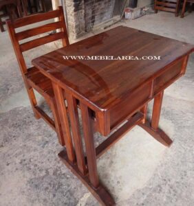 MEJA KURSI SEKOLAH JATI