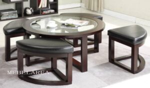 Set Meja Kopi Bundar