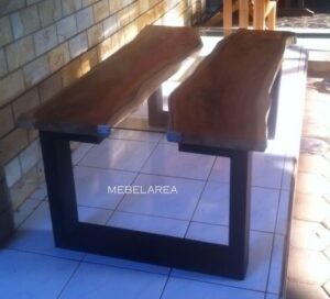 meja kopi kayu natural