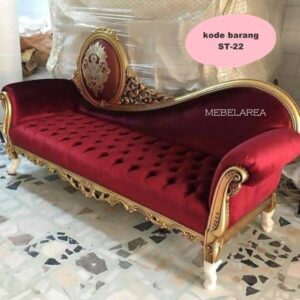 Sofa Malas Warna Emas