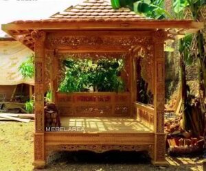 Gazebo Ukiran Kayu Jati