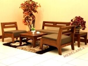 Set Kursi Tamu Kayu Modern