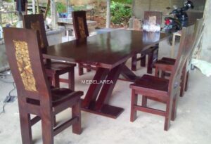 set kursi makan modern trembesi