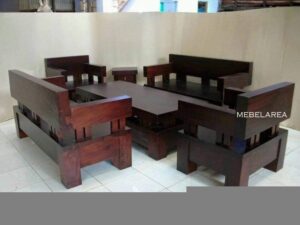 Kursi Tamu Kayu Blok