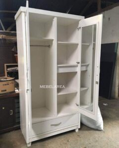 lemari pakaian kayu 2 pintu