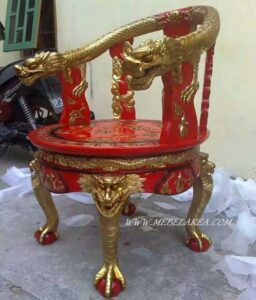 kursi china ukiran naga jati