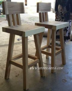 Kursi Bar Minimalis Modern Kayu Suar