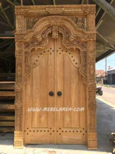 Pintu Gebyok Jati Ukiran Ukuran 110 Cm