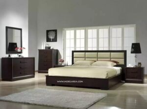 set tempat tidur minimalis modern jati