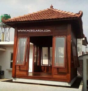 Jual Gazebo Rumah Kayu Jati Ukuran Kecil Sedang Besar