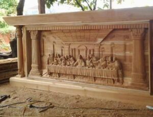 Furniture Meja Perjamuan Umat Kristen Kayu Jati Jepara