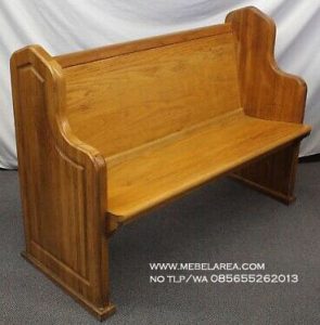 Jual bangku gereja jati minimalis ukuran custom