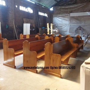 Bangku Gereja Minimalis Kayu Jati Terbaru Jepara