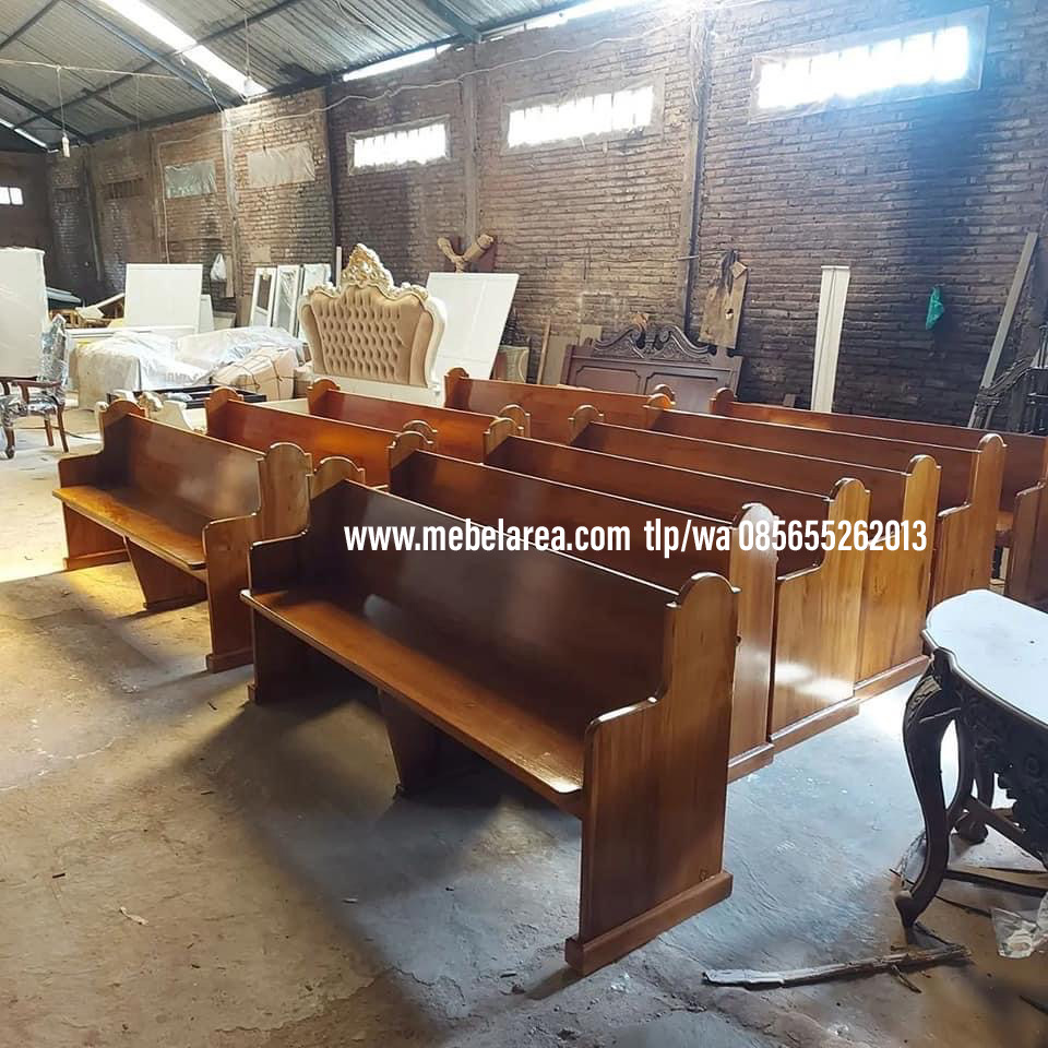 Bangku Gereja Minimalis Kayu Jati Terbaru
