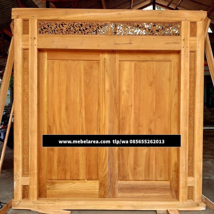 pintu gebyok minimalis kayu jati jepara model gebyok terbaru