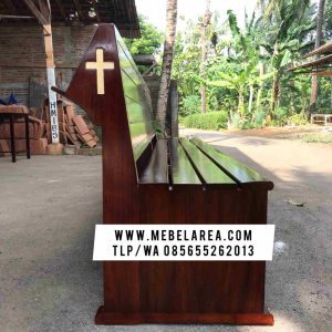 Bangku Gereja Protestan Kayu Jati Jepara