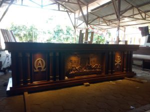 Meja Altar Gereja Umat Katolik Kayu Jati