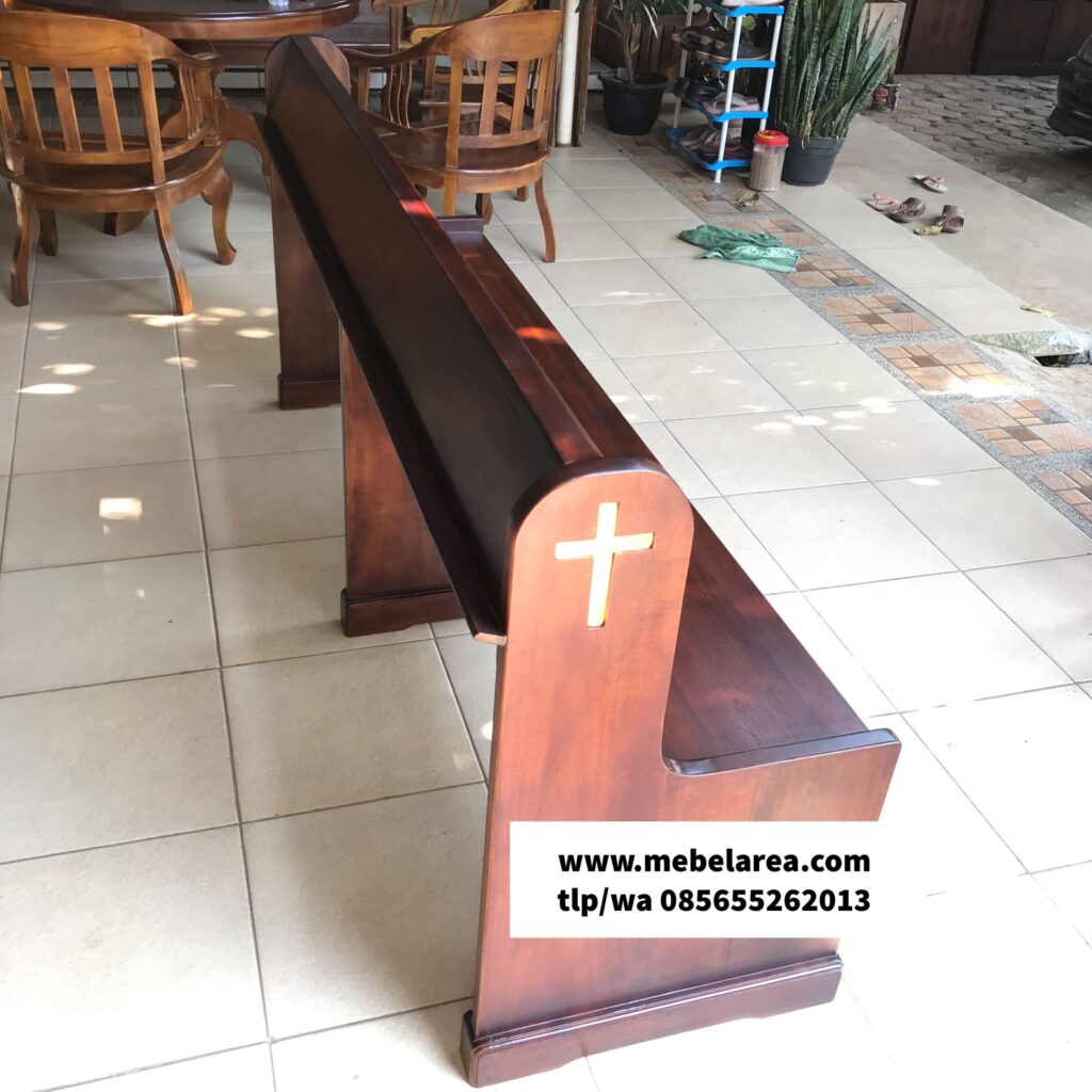 Bangku Gereja Minimalis Kayu Jati
