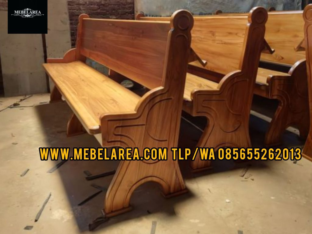 Model Bangku Gereja Terbaru Dari Kayu Jati