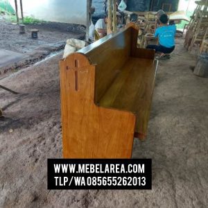 Bangku Gereja Minimalis Kayu Jati
