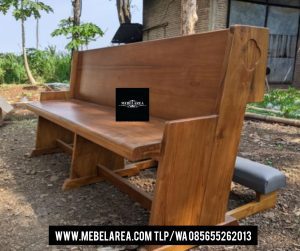 Bangku Gereja Sederhana Kayu Jati